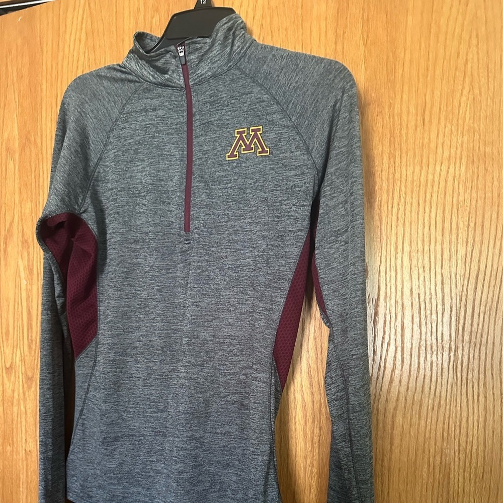 Minnesota Golden Gophers 1/4 Zip Womens grey‎ & Maroon